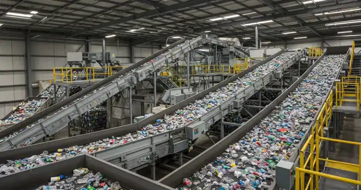 Industrial conveyors recycle plant